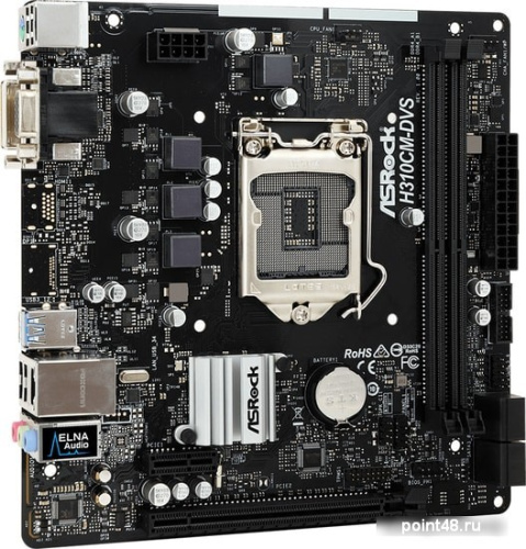 Материнская плата Asrock H310CM-DVS Soc-1151v2 Intel H310C 2xDDR4 mATX AC`97 8ch(7.1) GbLAN+VGA+DVI фото 3
