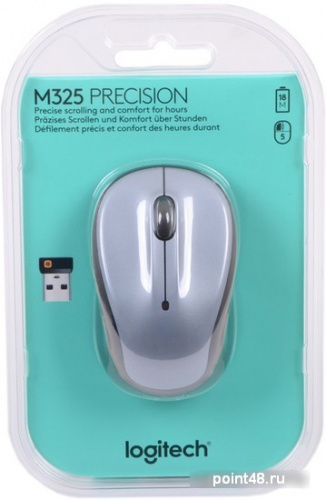 Купить Мышь Logitech M325 серый/черный оптическая (1000dpi) беспроводная USB1.1 для ноутбука (2but) в Липецке фото 3