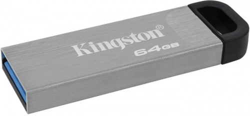 Купить Флеш Диск Kingston 64Gb DataTraveler Kyson DTKN/64GB USB3.1 серебристый/черный в Липецке фото 3