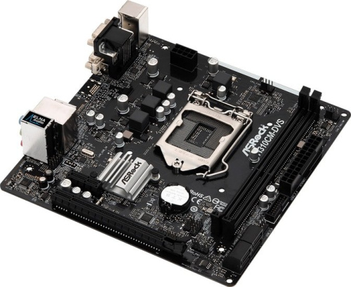 Материнская плата Asrock H310CM-DVS Soc-1151v2 Intel H310C 2xDDR4 mATX AC`97 8ch(7.1) GbLAN+VGA+DVI фото 2