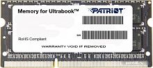 Память DDR3 4Gb 1600MHz Patriot PSD34G1600L2S RTL PC3-12800 CL11 SO-DIMM 204-pin 1.35В