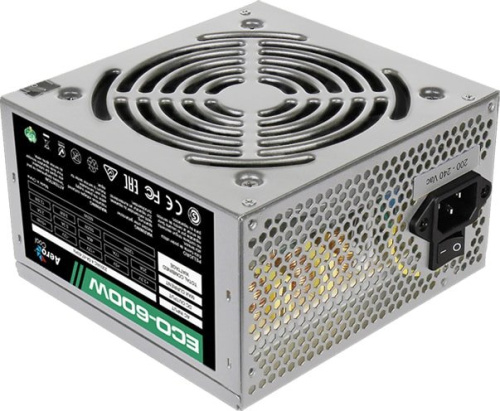 Блок питания 600W AeroCool Eco 600W (ATX, 20+4 pin, 120mm fan, 4xSATA) (ECO-600)