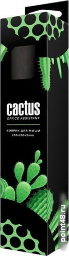 Купить Коврик для мыши Cactus Black Mesh черный 250x200x3мм в Липецке фото 3