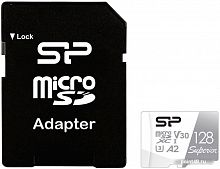 Купить Флеш карта microSDXC 128Gb Class10 Silicon Power SP128GBSTXDA2V20SP Superior + adapter в Липецке