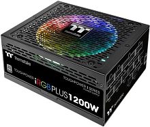 Блок питания Thermaltake ATX 1200W Toughpower iRGB Plus 80+ platinum (24+4+4pin) APFC 140mm fan color LED 12xSATA Cab Manag RTL