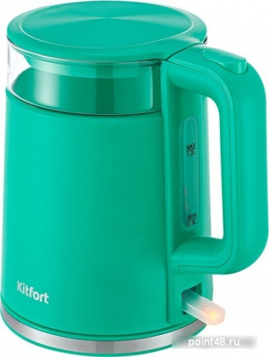 Купить Чайник электрический Kitfort KT-6124-3 1.2л. 2200Вт бирюзовый (корпус: пластик) в Липецке