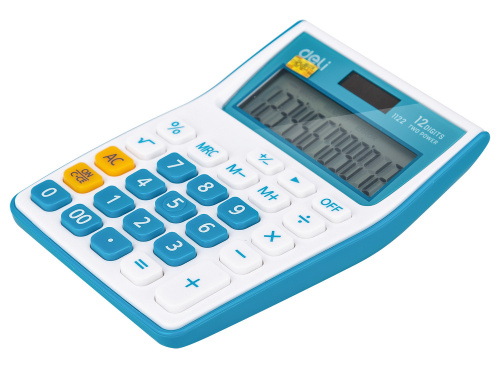 Купить Калькулятор настольный Deli E1122/BLUE синий 12-разр. в Липецке фото 3