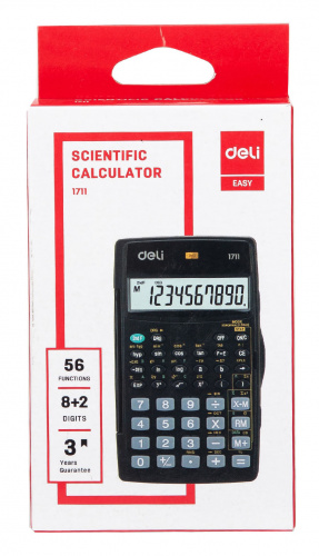 Купить Калькулятор научный Deli E1711 черный 8+2-разр. в Липецке фото 6