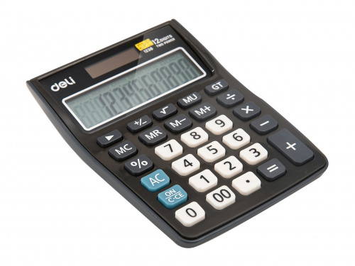 Купить Калькулятор настольный Deli E1238black черный 12-разр. в Липецке фото 3