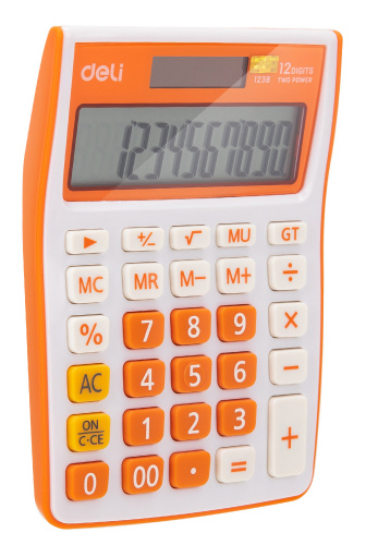Купить Калькулятор настольный Deli E1238/OR оранжевый 12-разр. в Липецке фото 2