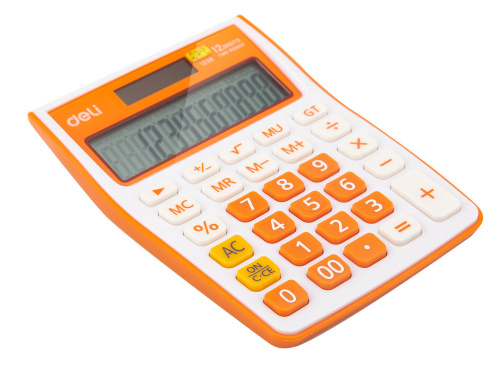Купить Калькулятор настольный Deli E1238/OR оранжевый 12-разр. в Липецке фото 3