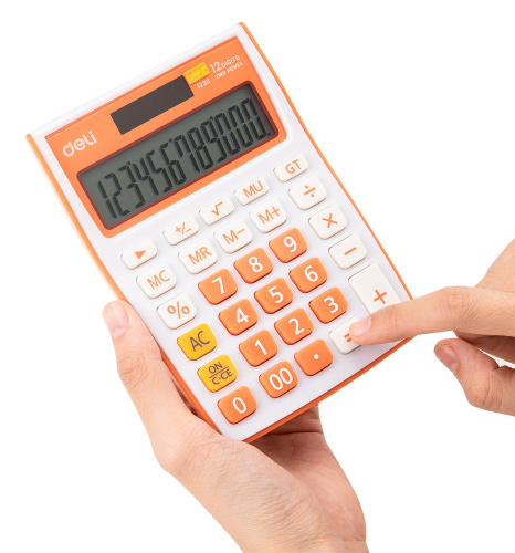 Купить Калькулятор настольный Deli E1238/OR оранжевый 12-разр. в Липецке фото 4