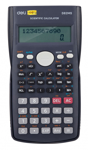 Купить Калькулятор научный Deli ED82MS темно-синий 10+2-разр. в Липецке