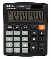 Купить Калькулятор бухгалтерский Citizen SDC-810NR черный 10-разр. в Липецке