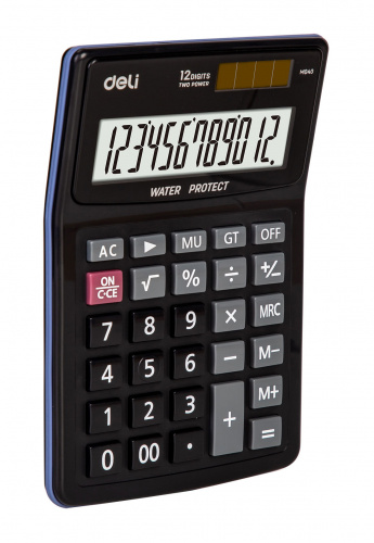 Купить Калькулятор настольный Deli EM04031 черный 12-разр. в Липецке фото 2
