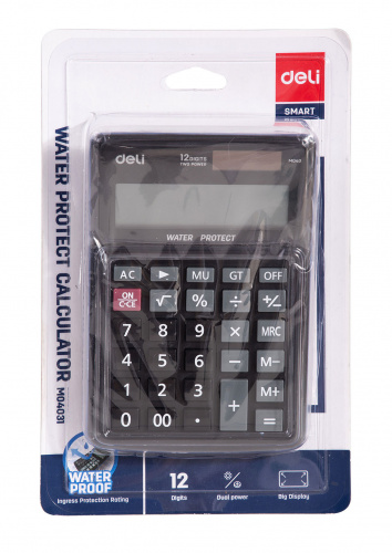 Купить Калькулятор настольный Deli EM04031 черный 12-разр. в Липецке фото 7