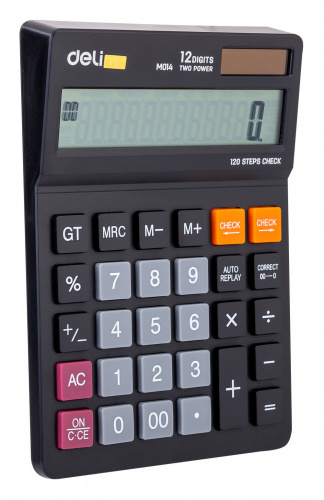 Купить Калькулятор настольный Deli EM01420 черный 12-разр. в Липецке фото 2