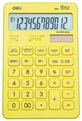 Купить Калькулятор настольный Deli Touch EM01551 желтый 12-разр. в Липецке
