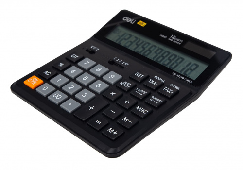 Купить Калькулятор бухгалтерский Deli EM01020 черный 12-разр. в Липецке фото 3