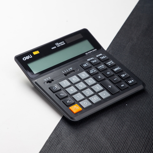 Купить Калькулятор бухгалтерский Deli EM01020 черный 12-разр. в Липецке фото 8
