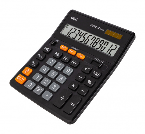Купить Калькулятор настольный Deli EM888 черный 12-разр. в Липецке фото 3