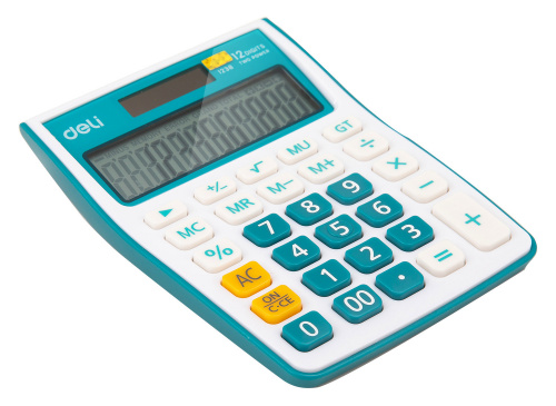 Купить Калькулятор настольный Deli E1238/BLUE синий 12-разр. в Липецке фото 3