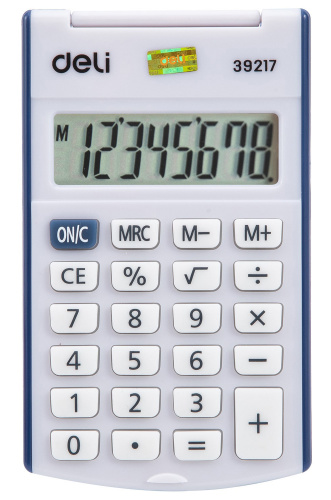 Купить Калькулятор карманный Deli E39217/BLUE синий 8-разр. в Липецке фото 2