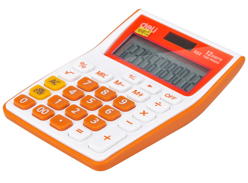 Купить Калькулятор настольный Deli E1122/OR оранжевый 12-разр. в Липецке фото 3