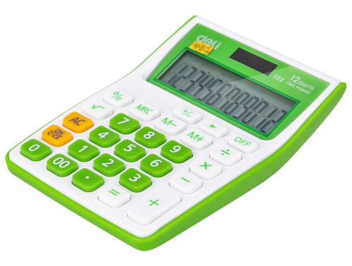 Купить Калькулятор настольный Deli E1122/GRN зеленый 12-разр. в Липецке фото 3