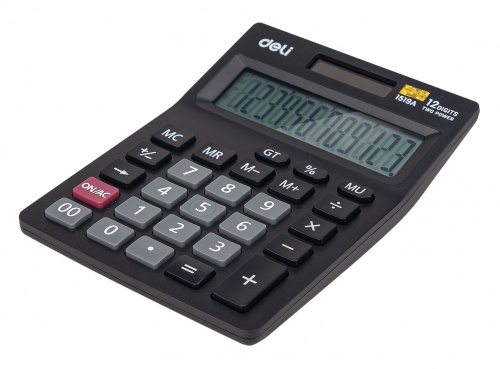 Купить Калькулятор настольный Deli E1519A черный 12-разр. в Липецке фото 2