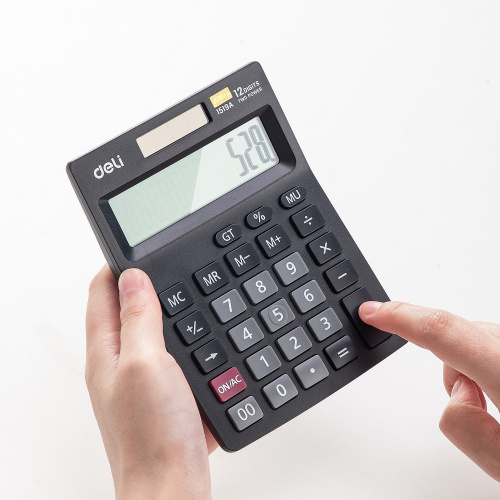 Купить Калькулятор настольный Deli E1519A черный 12-разр. в Липецке фото 4