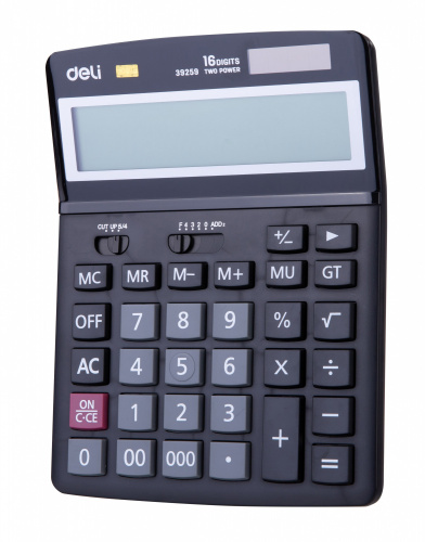 Купить Калькулятор настольный Deli E39259 черный 16-разр. в Липецке фото 2