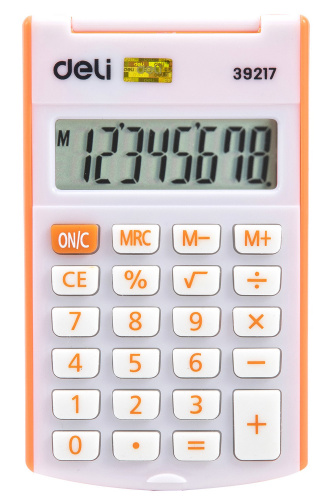 Купить Калькулятор карманный Deli E39217/OR оранжевый 8-разр. в Липецке фото 2