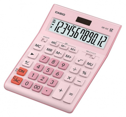 Купить Калькулятор настольный Casio GR-12C-PK розовый 12-разр. в Липецке