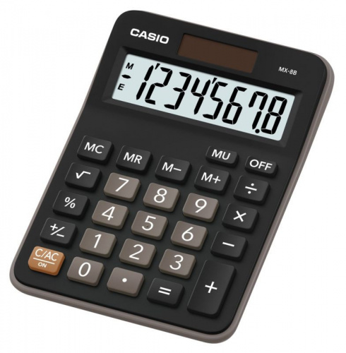 Купить Калькулятор настольный Casio MX-8B черный/коричневый 8-разр. в Липецке