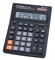 Купить Калькулятор настольный Citizen SDC-444S, 12 разрядов, двойное питание, 153*199*31мм, черный в Липецке