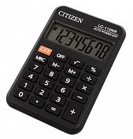 Купить Калькулятор карманный Citizen LC-110NR, 8 разрядов, питание от батарейки, 58*88*11мм, черный в Липецке