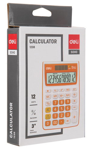 Купить Калькулятор настольный Deli E1238/GRN зеленый 12-разр. в Липецке фото 5