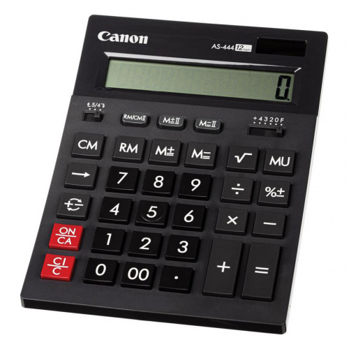 Купить Калькулятор бухгалтерский Canon AS-444 II черный 12-разр. в Липецке