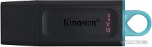 Купить Флеш Диск Kingston 64Gb DataTraveler Exodia DTX/64GB USB3.1 черный/голубой в Липецке