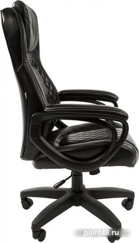 Кресло руководителя Chairman 432 экокожа черная, механизм качания фото 3
