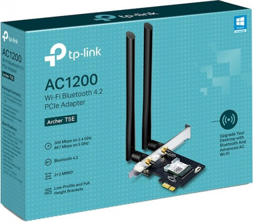 Купить Сетевой адаптер WiFi + Bluetooth TP-Link Archer T5E AC1200 PCI Express (ант.внеш.съем) 2ант. в Липецке фото 2