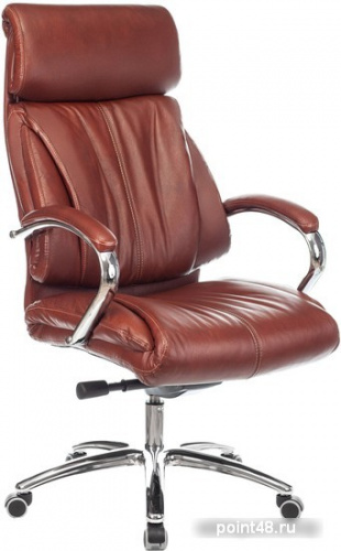Кресло руководителя Бюрократ T-9904NSL светло-коричневый Leather Eichel кожа с подголов. крестовина металл хром