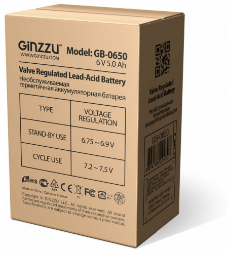 Купить Батарея для ИБП  GINZZU GB-0650 в Липецке фото 2