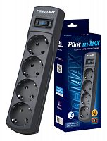 Купить Сетевой фильтр Pilot m-MAX 7м (4 розетки) серый (коробка) в Липецке