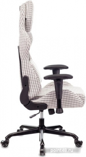 Кресло игровое Zombie VIKING LOFT серый Morris-1 гусин.лапка с подголов. крестовина металл фото 3