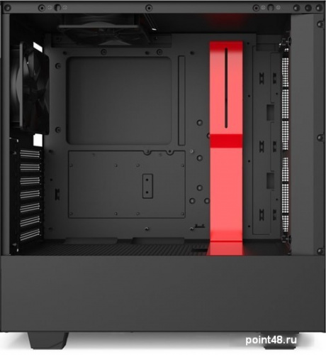 Корпус NZXT H510 CA-H510B-BR черный/красный без БП ATX 2x120mm 1xUSB3.0 1xUSB3.1 audio bott PSU фото 2