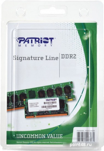 Память DDR2 2Gb 800MHz Patriot PSD22G80026 RTL PC2-6400 CL6 DIMM 240-pin 1.8В фото 3