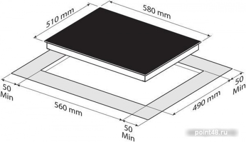 Электрическая варочная панель Korting HK 60001 B количество конфорок 4 керамических, цвет черный в Липецке фото 2