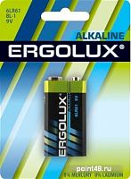 Купить Батарея Ergolux Alkaline 6LR61 BL-1 9V 600mAh (1шт) блистер в Липецке